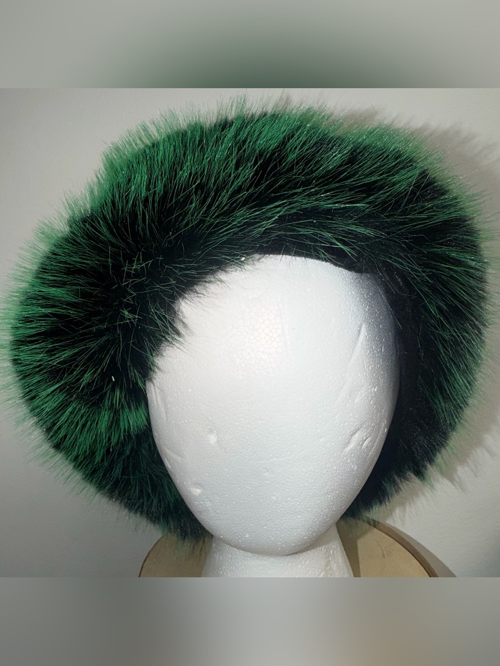 Green Faux Fur Headband - Women Accessories